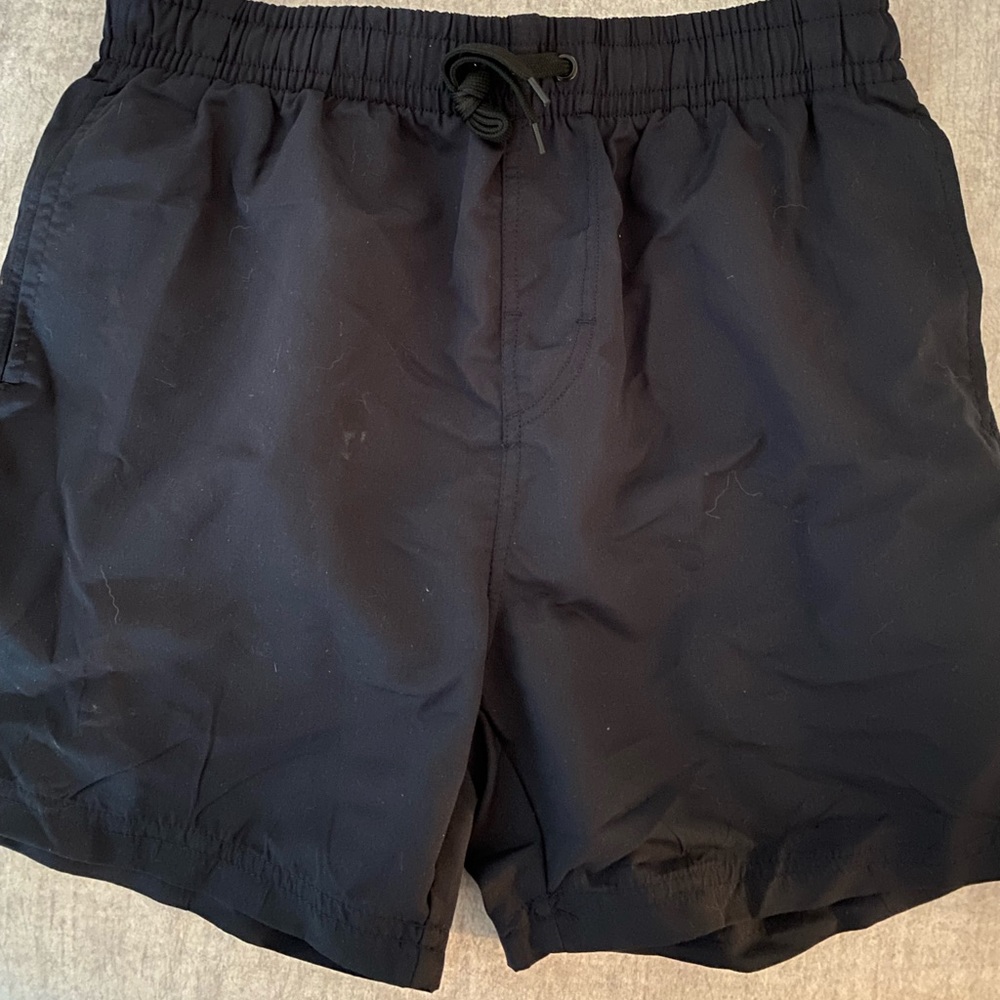 Black men’s swimsuit trunk